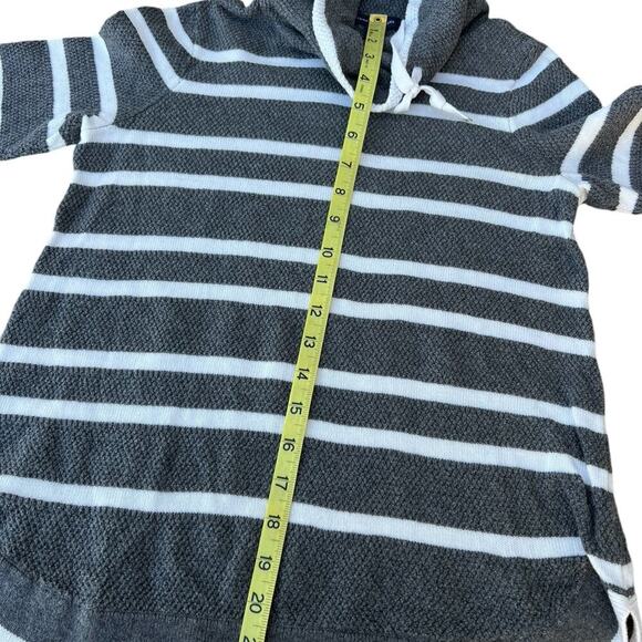 TOMMY HILFIGER women’s XS sweater with drawstring turtle neck, stripe - Picture 3 of 7